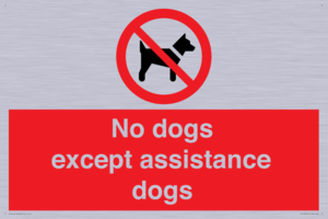 No dogs except assistance dogs